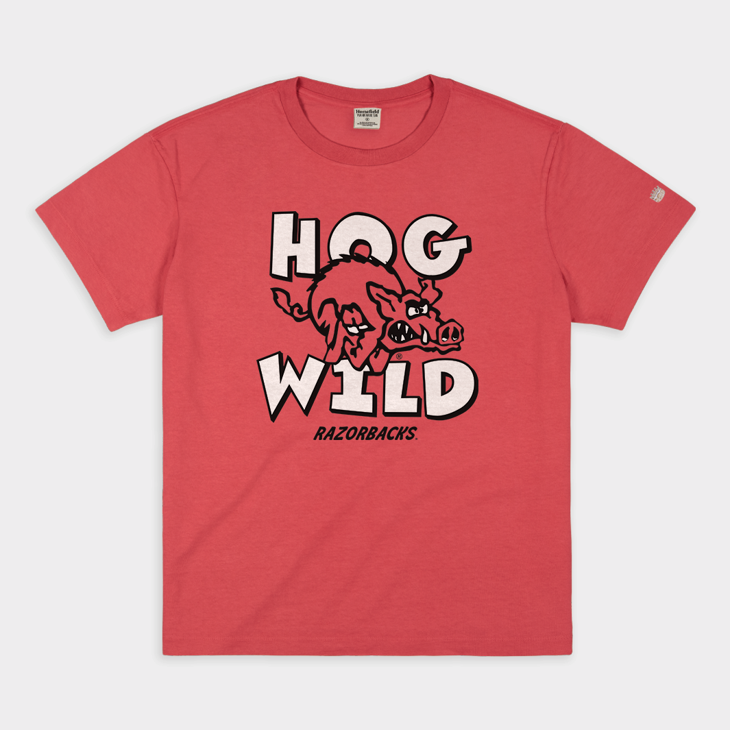 Arkansas Hog Wild Retro Vintage Heavyweight Tee