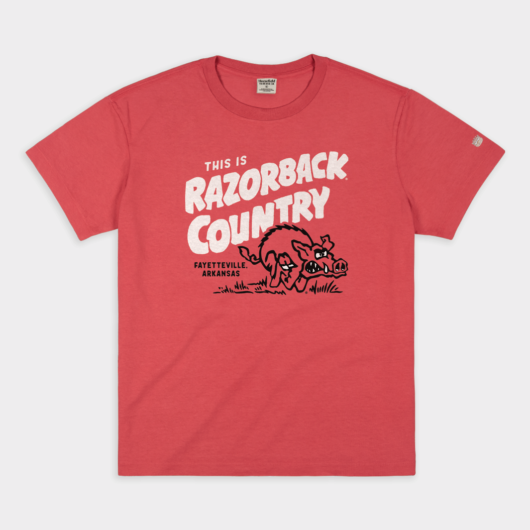 Arkansas "Razorback Country" Vintage Heavyweight Tee