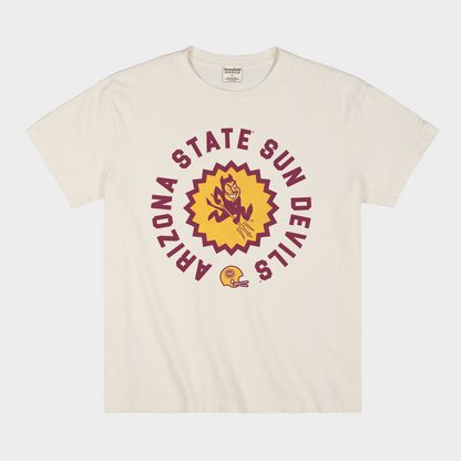 Arizona State Football Sunburst Logo Vintage Heavyweight Tee