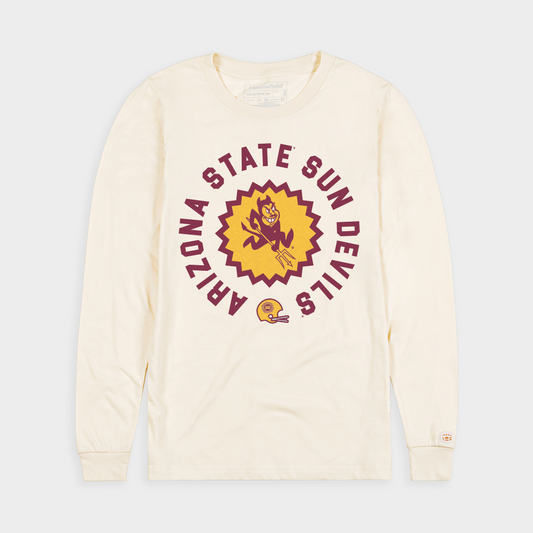 Arizona State Football Sunburst Logo Retro Long Sleeve