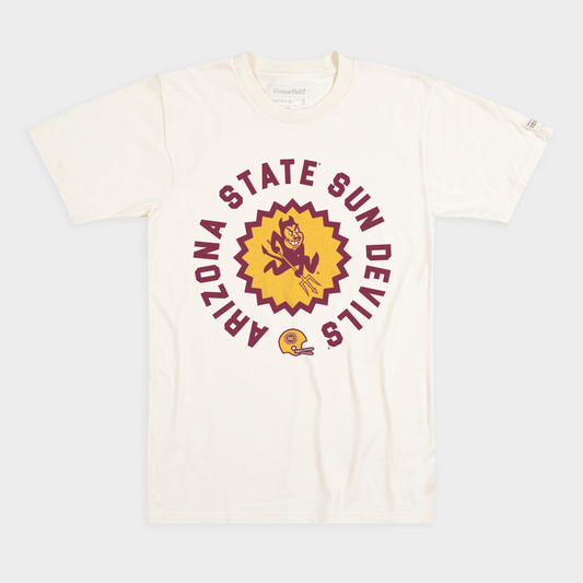 Arizona State Football Sunburst Logo Retro Tee