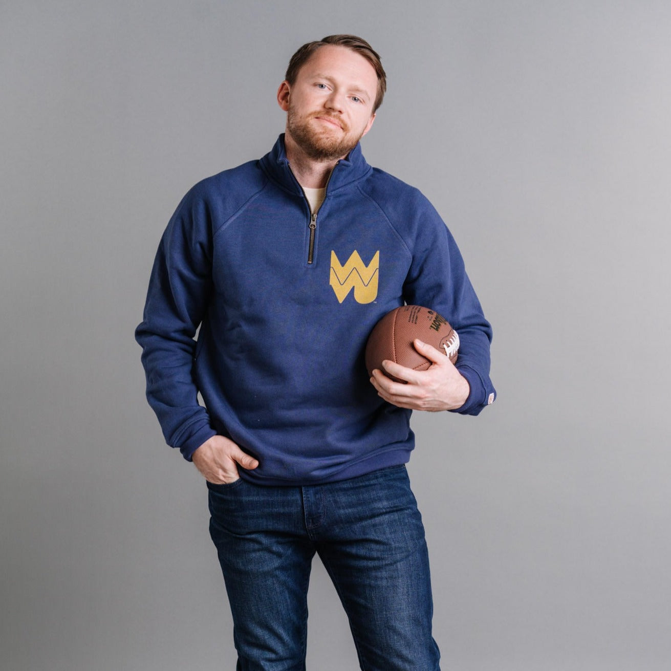 WVU Vintage Logo Quarter Zip