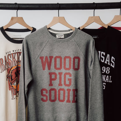 Arkansas "Woo Pig Sooie" Varsity Crewneck