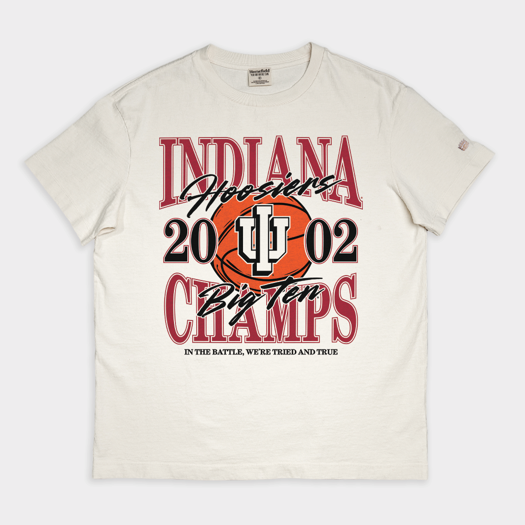 IU Men's Basketball 2002 Big Ten Champs Vintage Heavyweight Tee