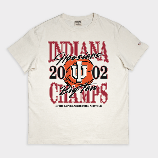 IU Men's Basketball 2002 Big Ten Champs Vintage Heavyweight Tee