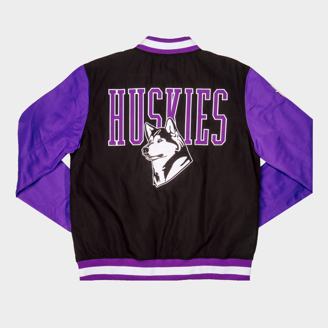 Washington Huskies "Bow Down" Two-Tone Bomber Jacket