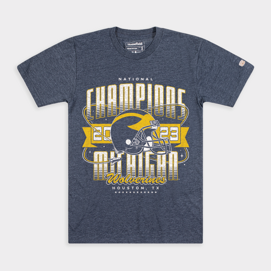 Vintage-Inspired Michigan Football 2023 Champions Tee