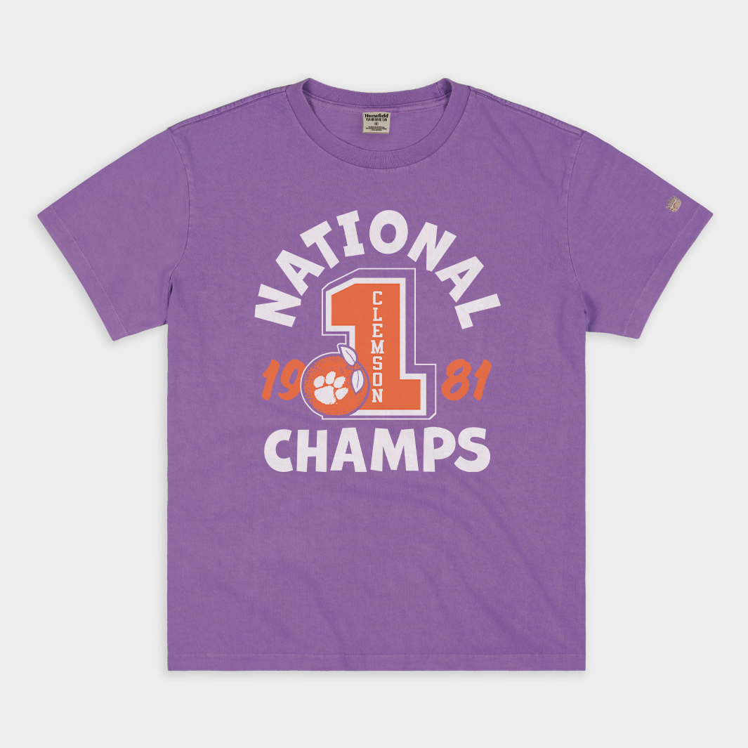 1981 Clemson Football National Champs Vintage Heavyweight Tee