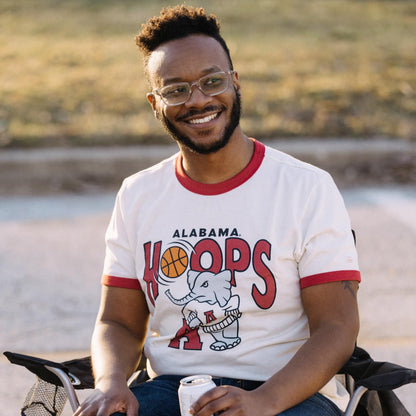 Alabama Crimson Tide Hoops Ringer Tee