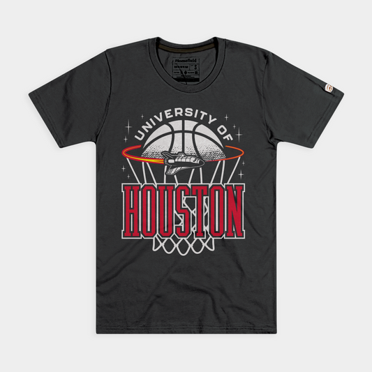 Houston Cougars Basketball Retro Rocket Tee