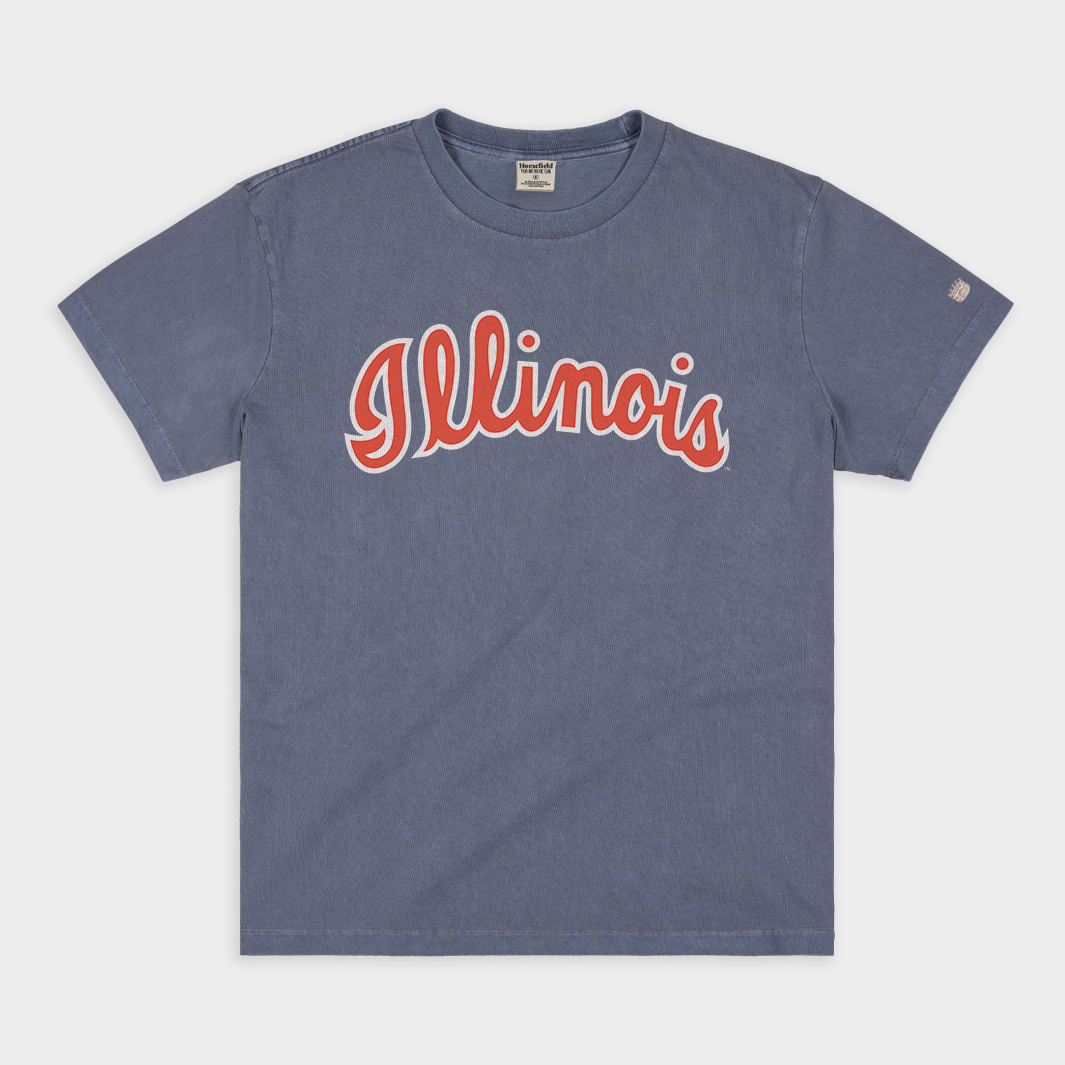 1970s Illinois Basketball Script Vintage Heavyweight Tee