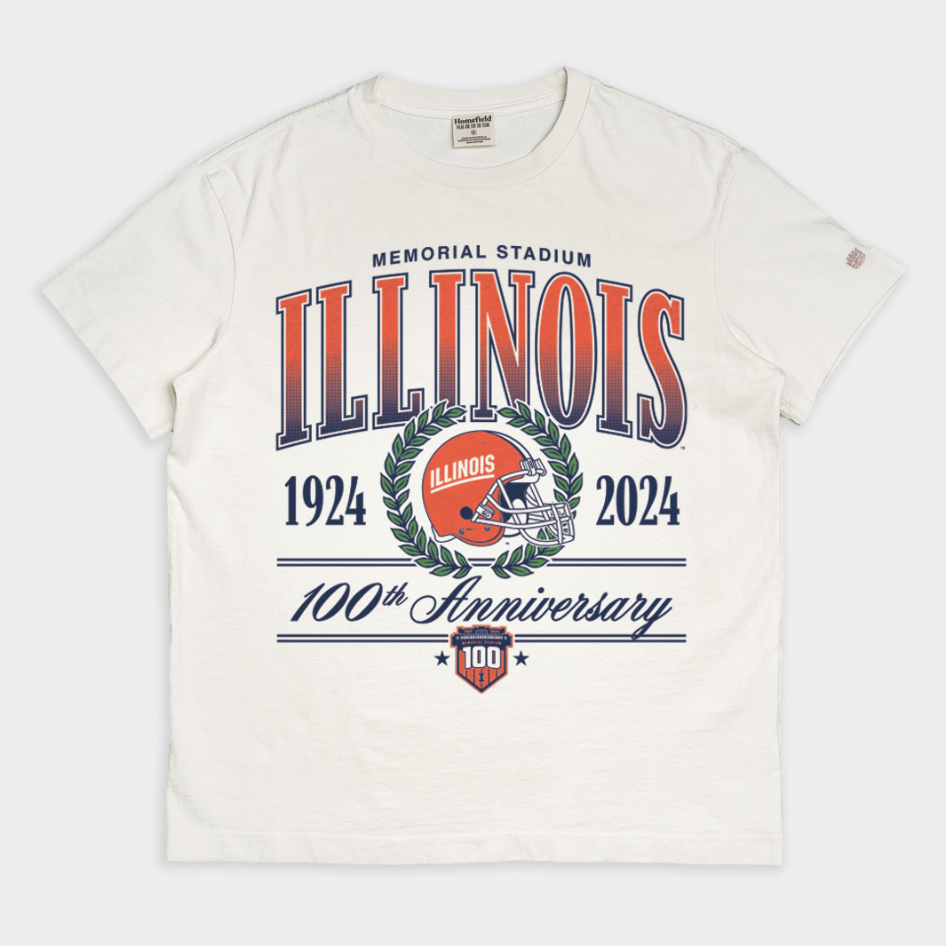 Illinois Football Memorial Stadium Centennial Tee