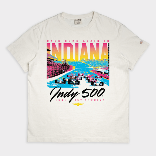 1991 Indy 500 "Back Home Again" Vintage Heavyweight Tee