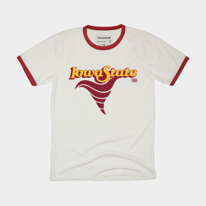 Iowa State Cyclone Logo Ringer Tee