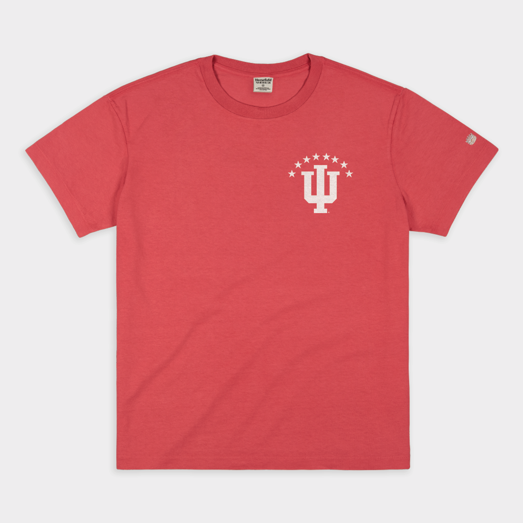 Indiana Hoosiers Men's Soccer 8-Star Vintage Heavyweight Tee