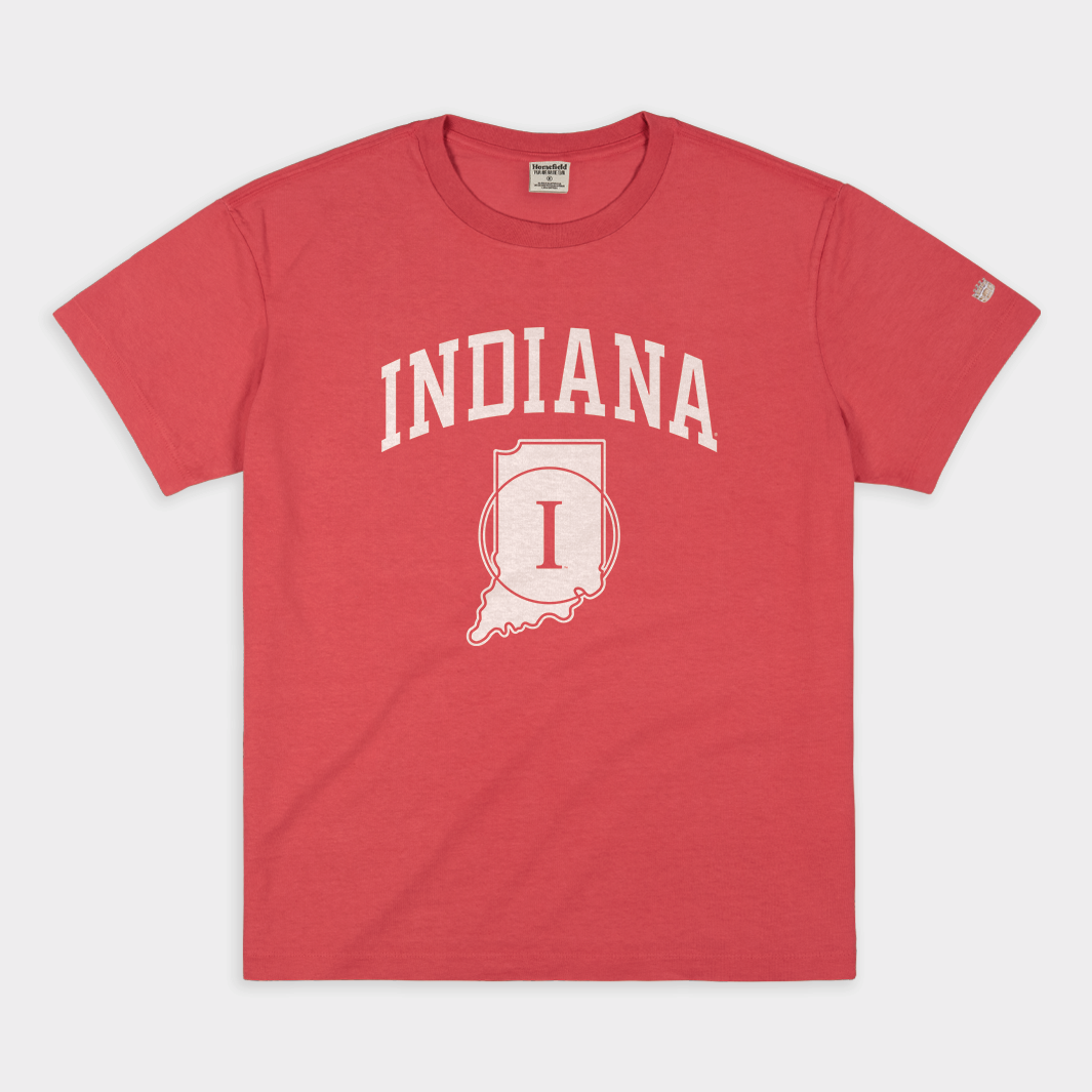 IU Assembly Hall Midcourt Logo Vintage Heavyweight Tee