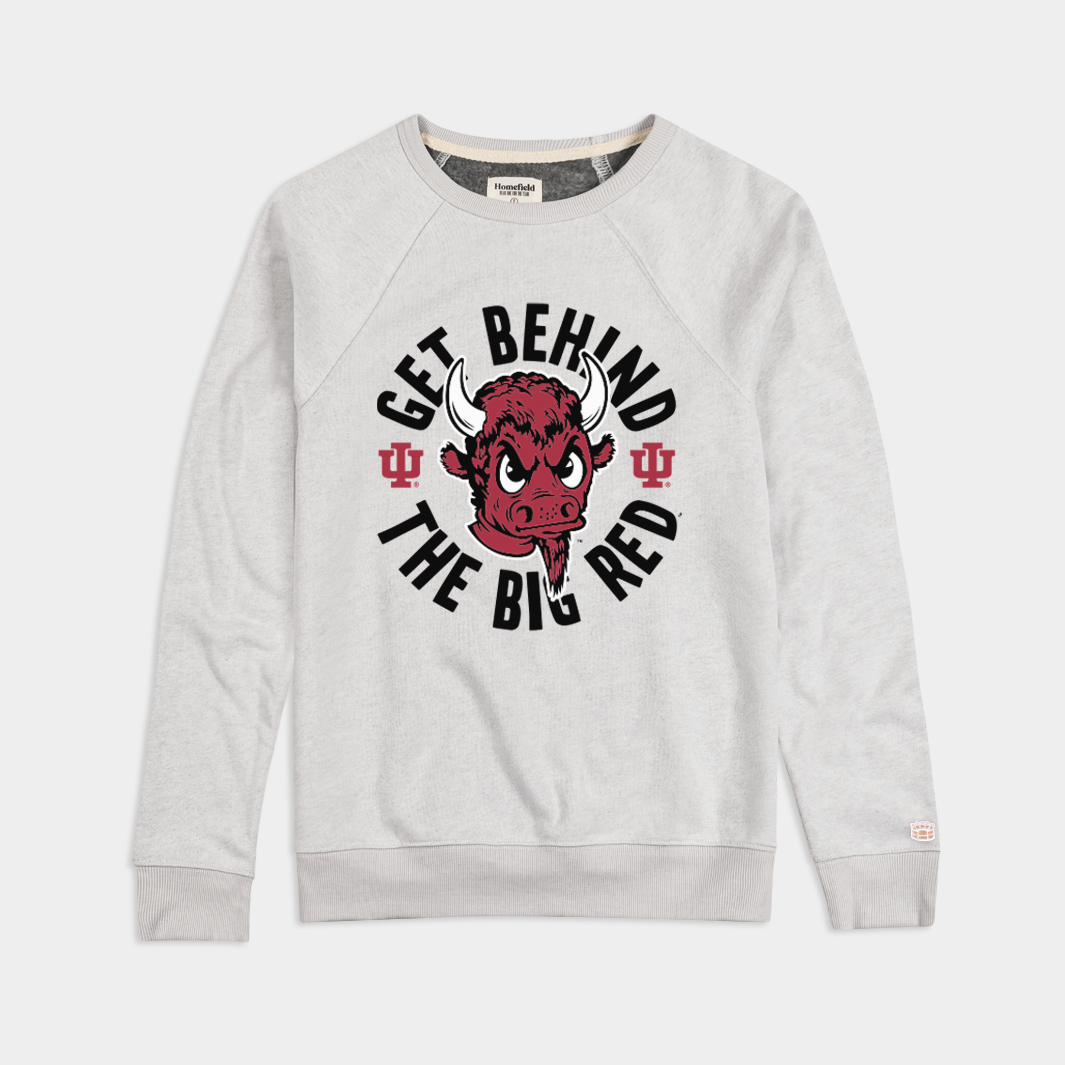 IU "Get Behind the Big Red" Bison Crewneck