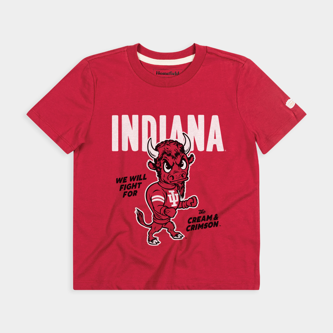 Indiana Hoosiers Vintage Walking Bison Youth Tee