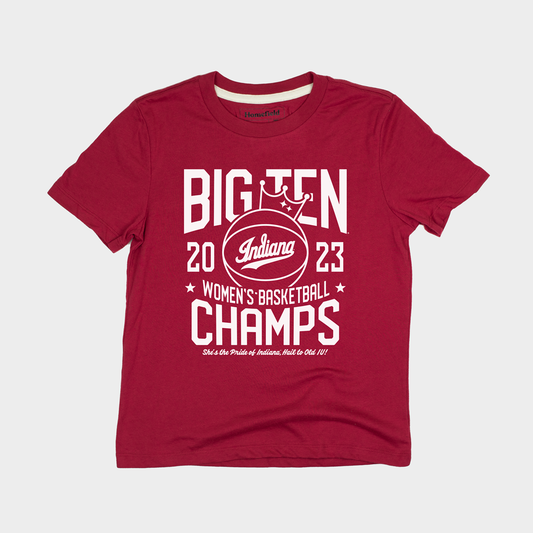 IU Women's Basketball 2023 B1G Champs Youth Tee