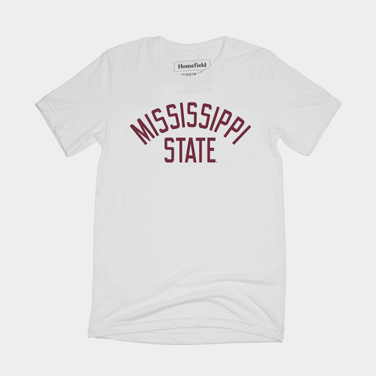 Vintage-Inspired Mississippi State White Tee