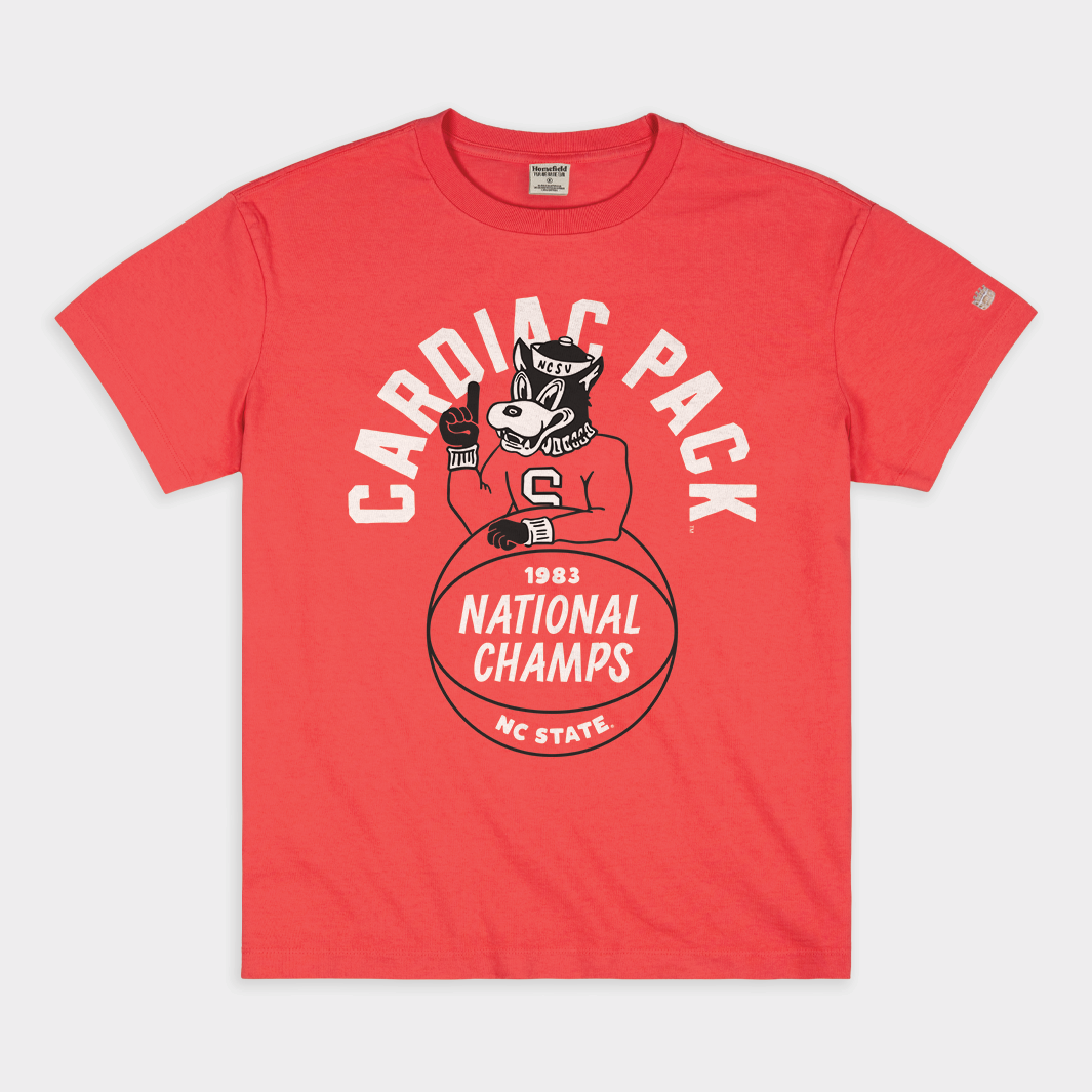 1983 NC State Cardiac Pack Champs Vintage Heavyweight Tee