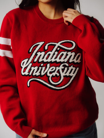 Indiana Hoosiers Vintage Logo Knit Sweater