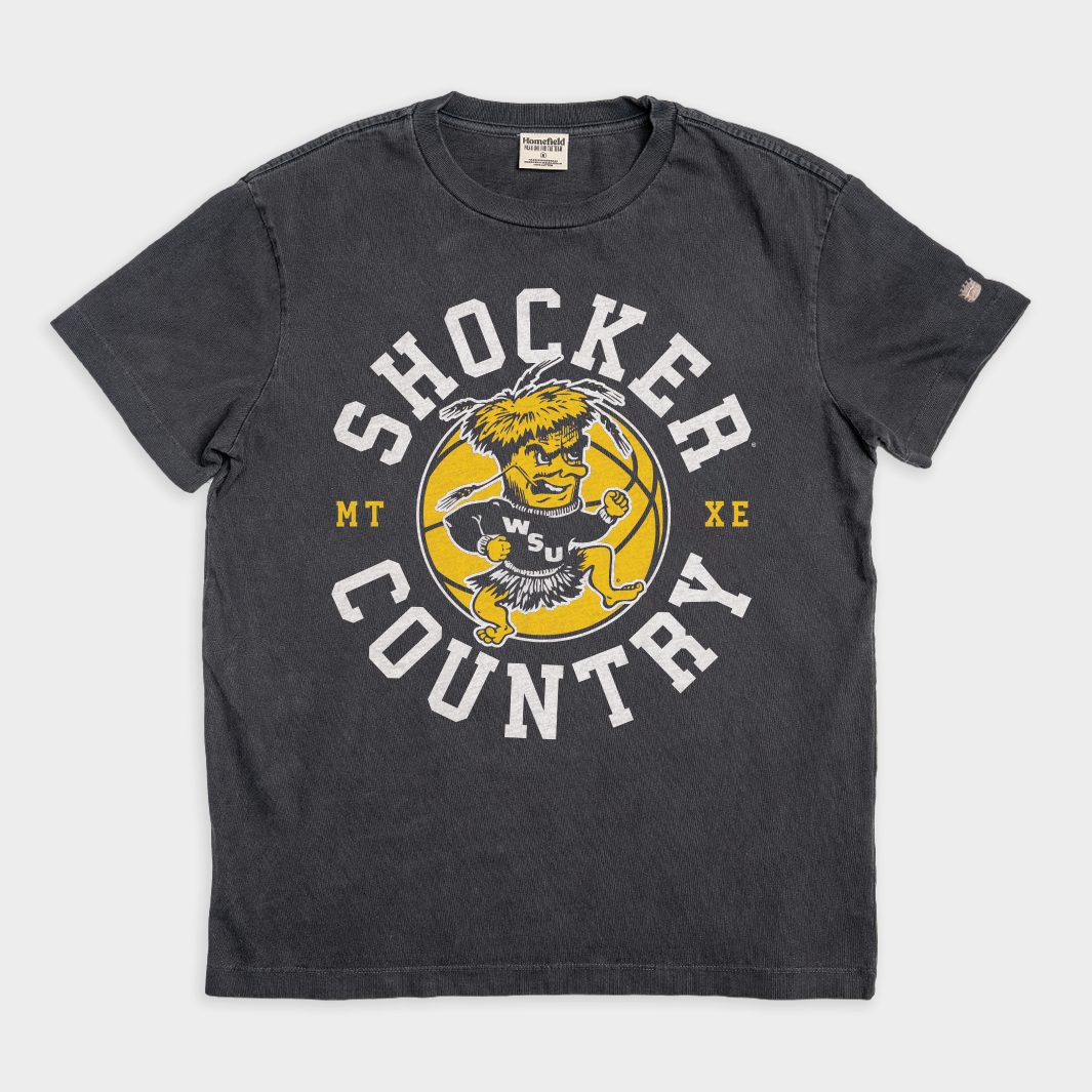 Wichita State "Shocker Country" Basketball Vintage Heavyweight Tee