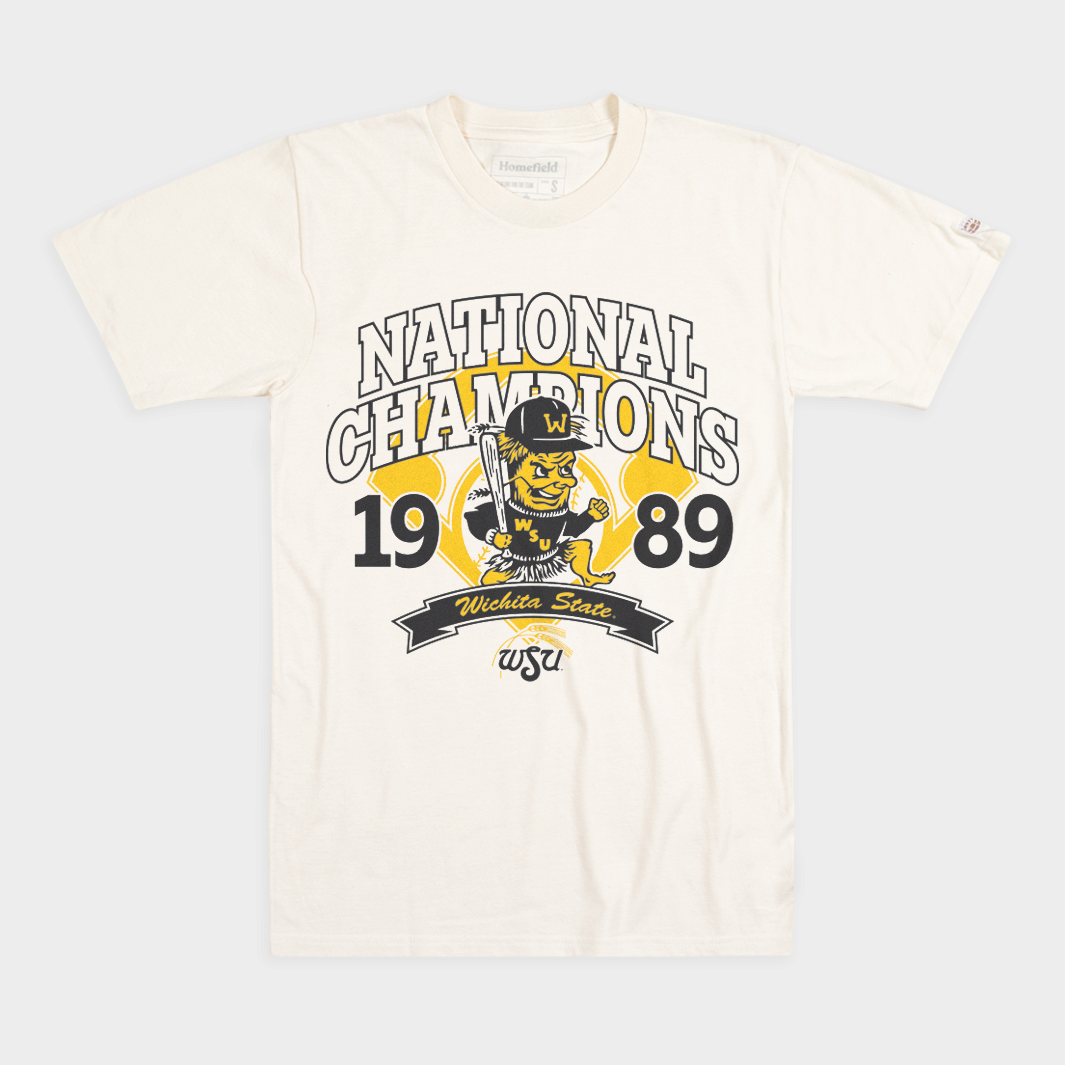 Wichita State Baseball 1989 National Champs Vintage Tee