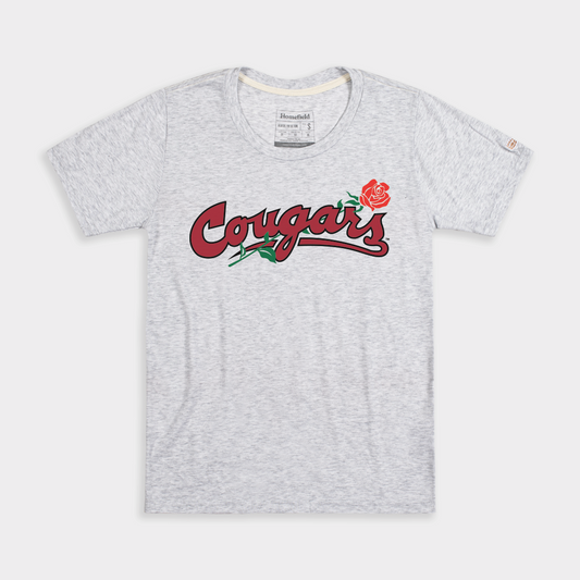 WSU Cougars Retro Roses Script Women's Tee