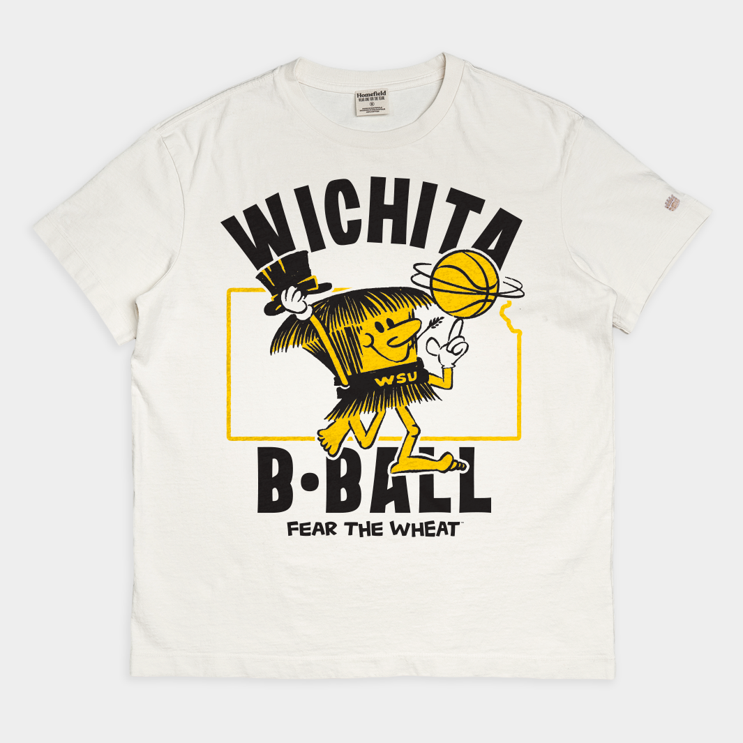 Wichita State Basketball "Fear The Wheat" Vintage Heavyweight Tee