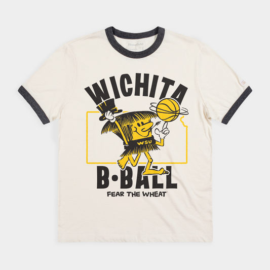 Wichita State Basketball "Fear The Wheat" Ringer Tee