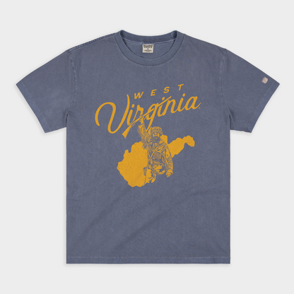 West Virginia Mountaineer Mascot Vintage Heavyweight Tee