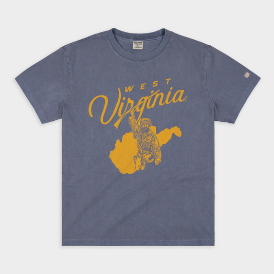 West Virginia Mountaineer Mascot Vintage Heavyweight Tee