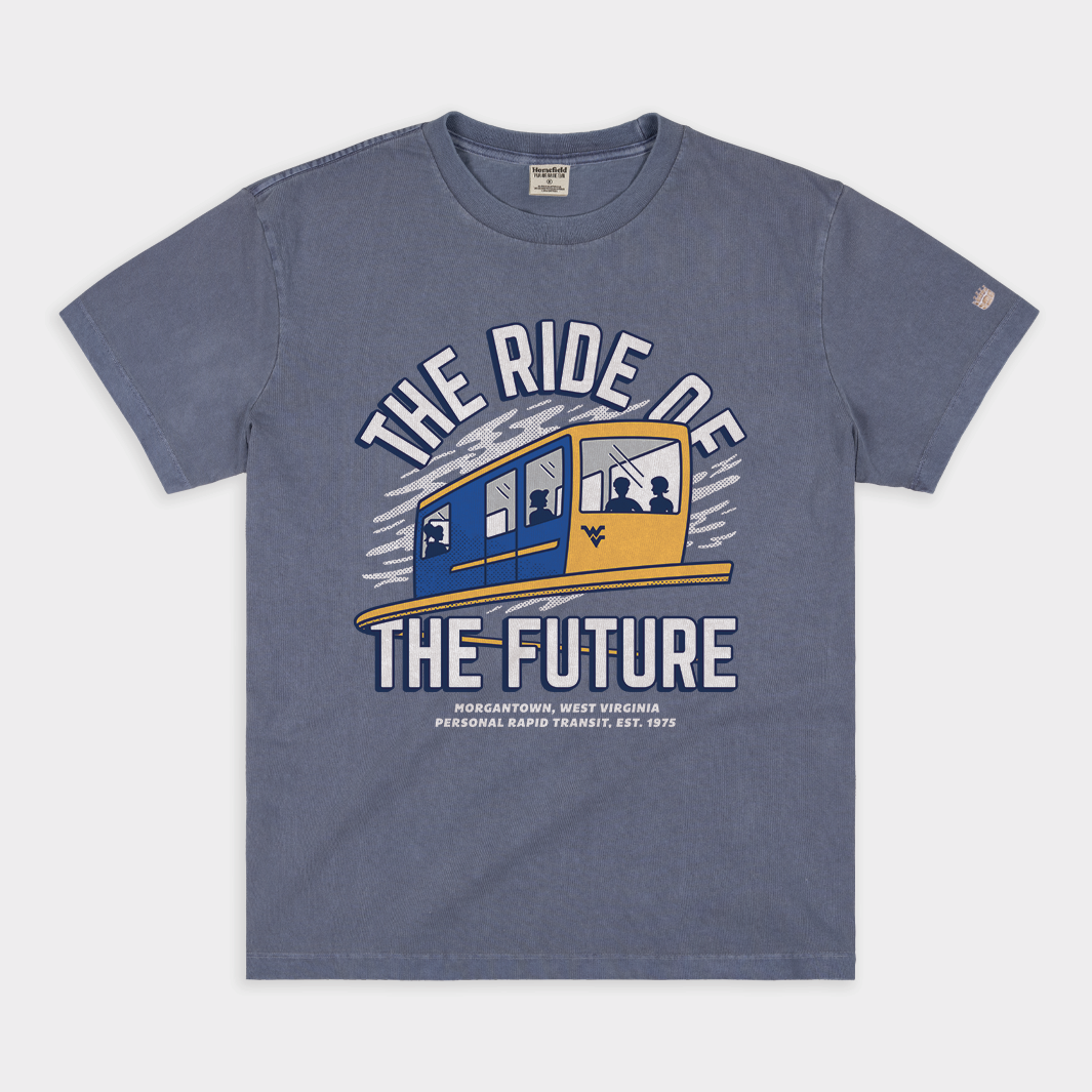 WVU "Ride of the Future" PRT Vintage Heavyweight Tee