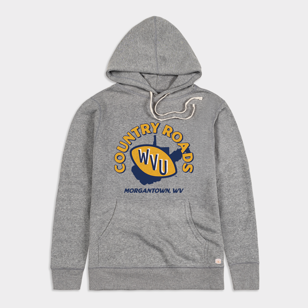 WVU Country Roads Vintage Football Hoodie