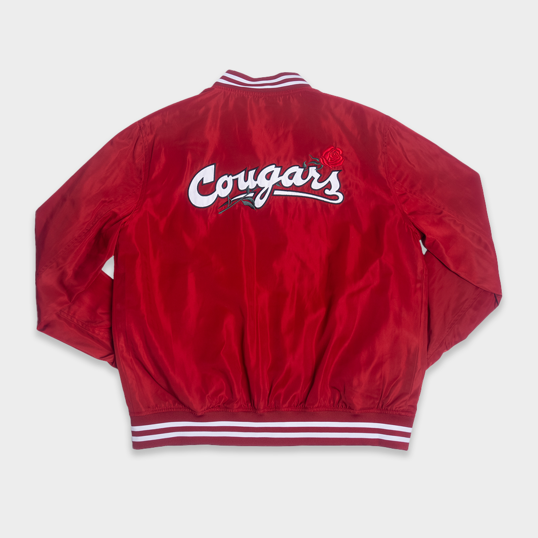 Wazzu Cougars Throwback Roses Bomber Jacket